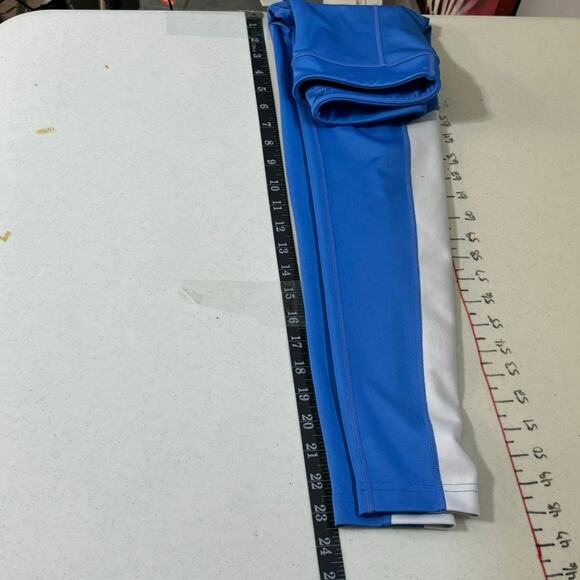 Nike Dri-Fit Blue and White Colorblock Kids Leggings Size M - Picture 6 of 13